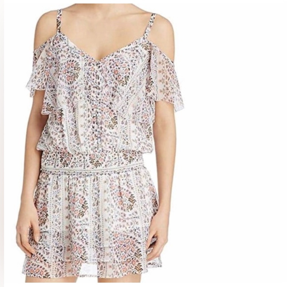 PAIGE Olympia Silk dress S floral summer party wedding festival girly
